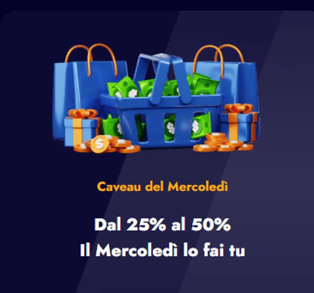 Caveau del mercoledi dal 25 al 50 percento